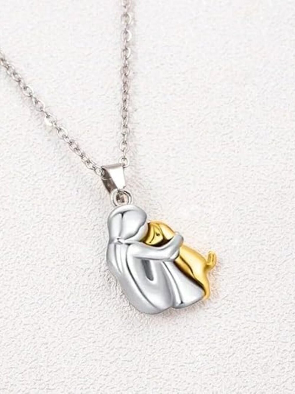 Art Attack Two Tone Dainty I Love My Dog Chain Necklace
